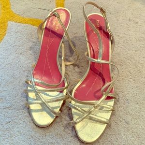 Kate Spade gold heels ♠️